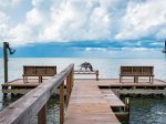 End of the private fishing pier on Copano Bay